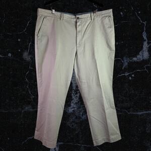 LL Bean Men's 44x29 Gray Lakewashed Stretch Khakis Chinos Straight Leg Pants